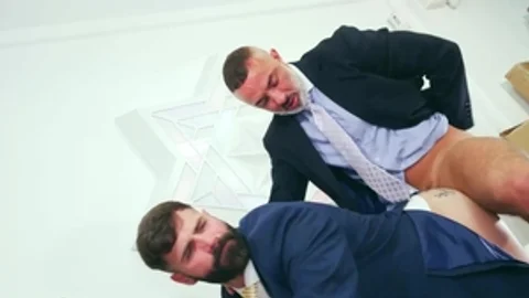 MenatPlay - Dani Robles wearing suit condom bukkake in office