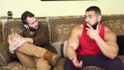 ManUpFilms - Muscled Johnny Hill and Damien bareback cumshot
