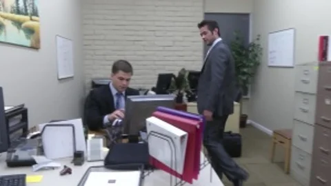 The Gay Office - Slut Mike De Marko and Jimmy Johnson spanking